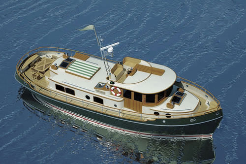 Lancha Express Cruiser com motor de centro - CLASSIC 50 - CONRAD S.A. - clássica