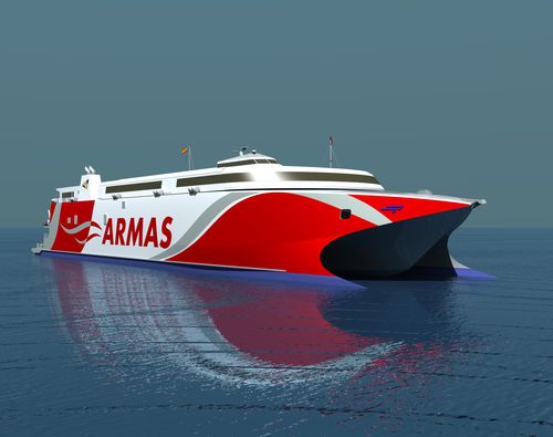 Ferry para transporte de veículos catamarã - VOLCAN DE TAGORO - INCAT - de alta velocidade