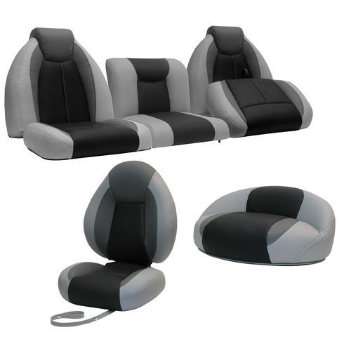 Assento concha - TZX COMPLETE SET  - Llebroc Industries - de bass boat / de 3 lugares / multicores