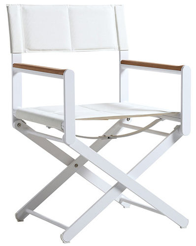Cadeira estilo diretor de cinema para barco - OSKAR | White/White - Valdenassi - para iate / dobrável / branca