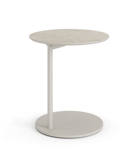 Mesa de centro náutica - ALTO Diam. cm 40 x h cm 44 - Valdenassi - para iate / em alumínio / preta