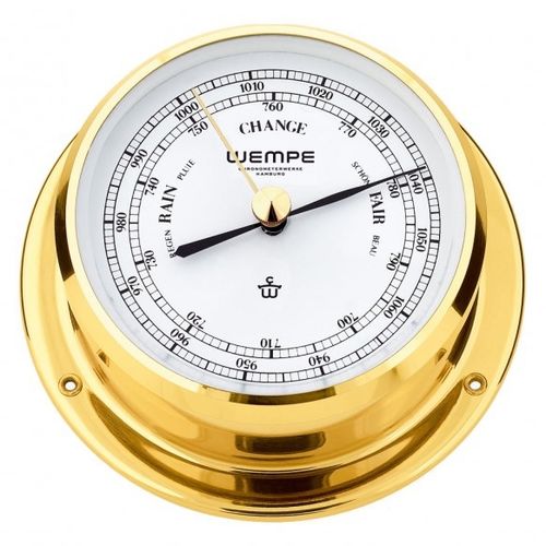 Barômetro analógico - CW070005 - Gerhard D. WEMPE KG Division Chronometerwerke - em latão / branco