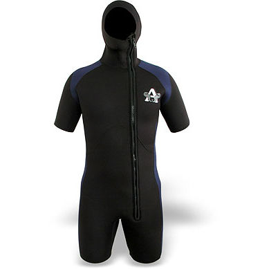 Roupa completa de neoprene de mergulho - Santiago - Amaranto - de mangas longas / em peça única / shorty