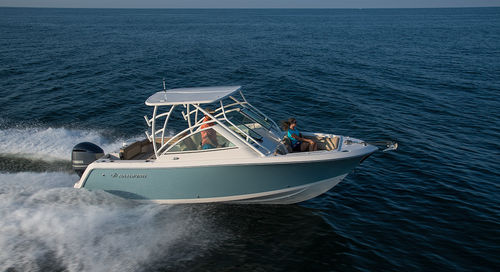 Lancha de proa aberta com motor de popa - 245 DC - SouthWind - open / com hard-top / para esqui aquático