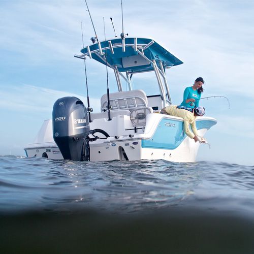 Lancha de console central com motor de popa - 228 COMMANDER - Sea Fox Boats - de pesca esportiva / máx. 8 pessoas / com T-Top