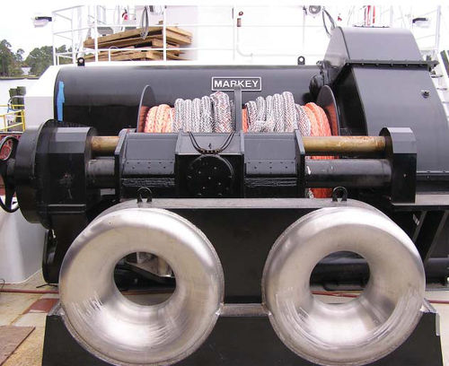 Guincho para navio - DESDF-48-200 - Markey Machinerympany - rebocador / elétrico / de tambor duplo