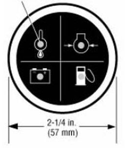 Indicador para barco - EN204 Series - FW Murphy - de nível / de temperatura / de pressão de óleo