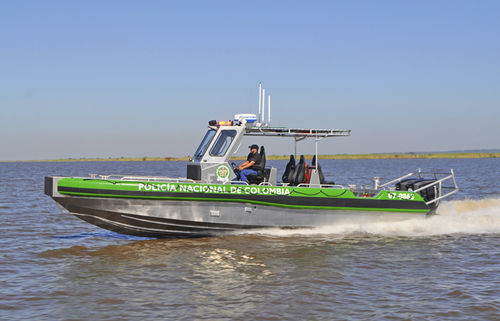 Barco profissional barco-patrulha - 33 RELENTLESS - Metal Shark Aluminum Boats - com motor de popa / em alumínio / com casco rígido
