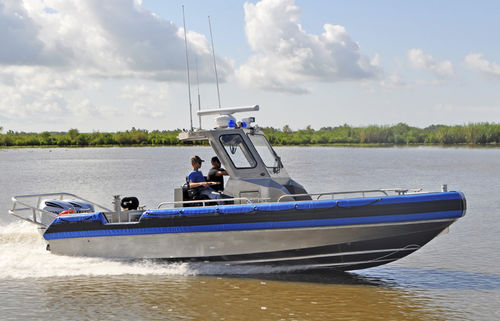 Barco profissional barco salva-vidas - 26 RELENTLESS - Metal Shark Aluminum Boats - com motor de popa / em alumínio