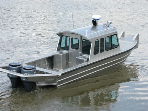 Barco profissional barco de trabalho - 2684DVWB2 - Scully's Aluminum Boats - com motor de popa / em alumínio