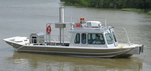 Barco profissional barco para levantamentos hidrográficos - 2684DVWB2 - Scully's Aluminum Boats - com motor de centro / em alumínio
