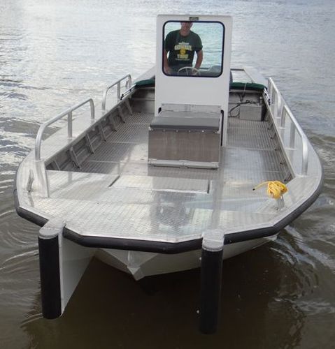 Barco profissional barco de trabalho - 2496DVWB - Scully's Aluminum Boats - com motor de popa / em alumínio