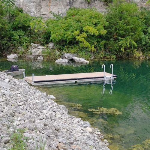 Plataforma de banho - AccuDock - flutuante / náutica / em teca