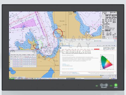 Painel PC para navio - HD 26T22 MMC - Hatteland Display AS - de embutir / compacto