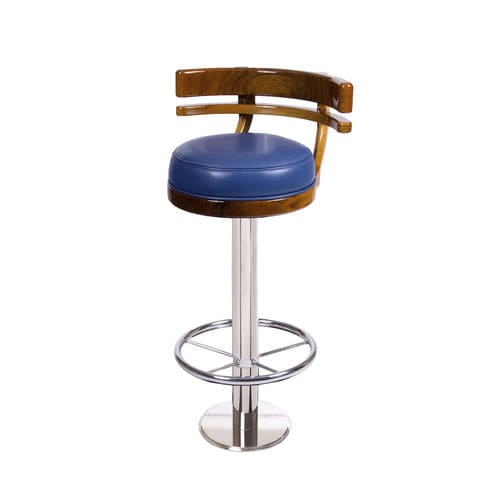 Banqueta alta base redonda - Dubliner - Release Marine - para iate / para navio / em teca
