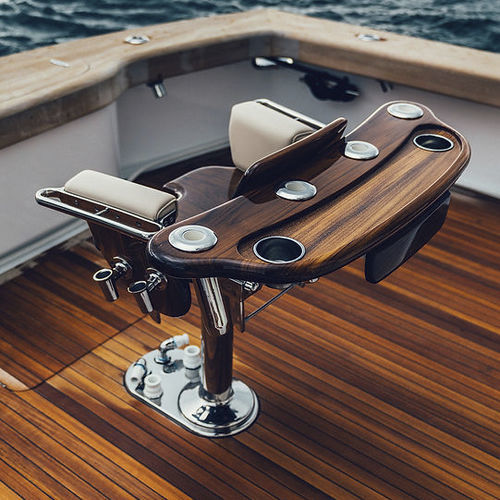 Cadeira de comando para barco - Carolina Classic - Release Marine - com braços / em teca