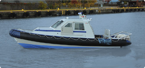 Barco profissional barco-patrulha - 9.5m - Kanter Yachts - barco de apoio offshore / com motor de popa / barco inflável semirrígido