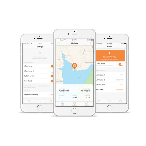 Aplicação de monitoramento - C-POD App - C Security Systems AB - de rastreamento / para navio / para barco