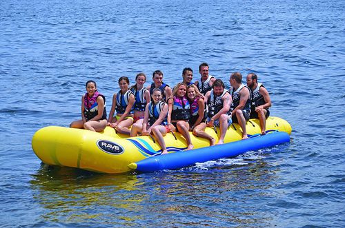 Boia rebocável tipo banana máx. 12 pessoas - Waterboggan 12 Commercial - RAVE Sports - dupla