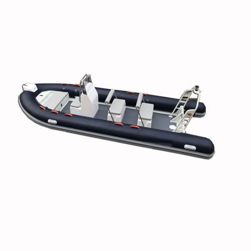 Barco inflável com motor de popa - HYP580 - Qingdao Lian Ya Boat Co.,Ltd. - de gasolina / de casco rígido (RIB) / com console central