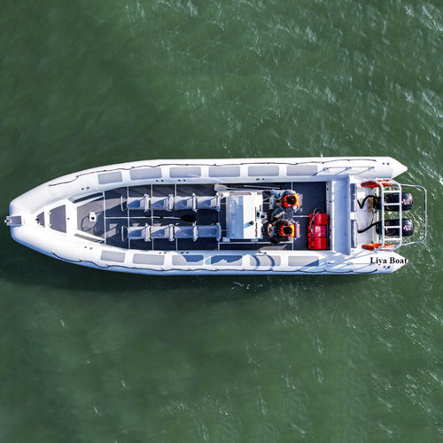 Bote com motor de popa - Alu LY90-LY100 - Qingdao Lian Ya Boat Co.,Ltd. - open / em alumínio