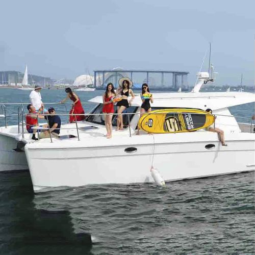 Lancha Express Cruiser catamarã - 38ft catamaran boat - Qingdao Lian Ya Boat Co.,Ltd. - com motor de popa