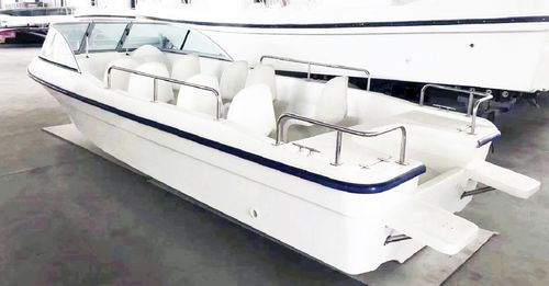 Barco de pesca-passeio com motor de popa - FRP20F double hull - Qingdao Lian Ya Boat Co.,Ltd. - open / de pesca esportiva / em fibra de vidro