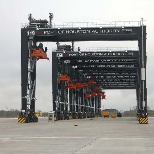 Guindaste empilhador de contêineres de rodas - RTG - Konecranes - automático