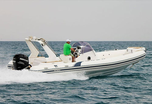 Barco inflável com motor de popa - TL850 - Tiger Marine - bimotor / semirrígido / com console central
