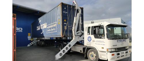 Carreta porta-contêineres - SB303 - Steelbro - para terminal portuário / hidráulica / de carregamento lateral