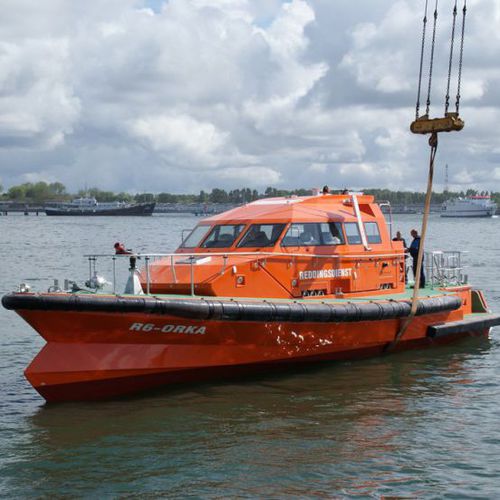 Barco profissional barco de busca e salvamento - ORC 182 - Bernard Shipyard - com motor de centro / em PRFV