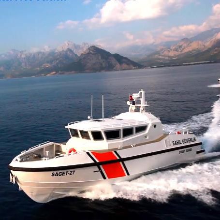 Barco profissional barco-patrulha - DEARSAN SHIPYARD - com motor de centro / em alumínio