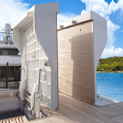 Porta de proa - Tecnimpianti SPA - para iate / com dobradiças laterais