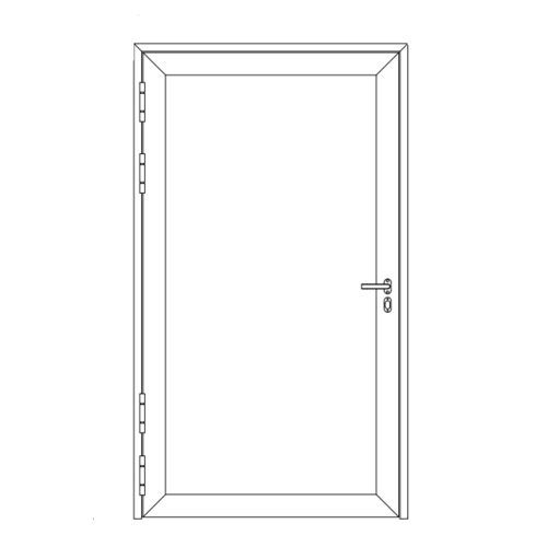 Porta para navio - Pocadel Oy, - com dobradiças laterais / para ambiente interno / Classe A-60