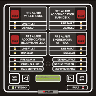 Alarme para navio - FAS - Praxis Automation Technology - de incêndio