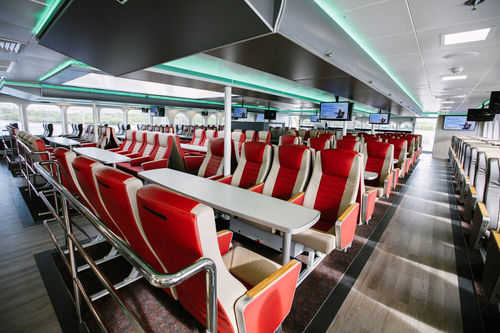Assento para navio de passageiros - CRUISE ROYAL - West Mekan - com apoio de braços / de 3 lugares