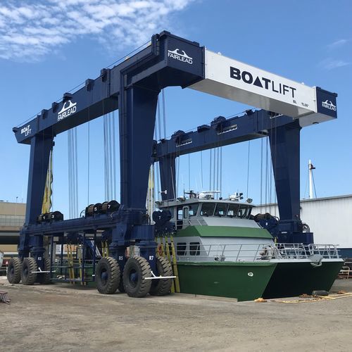 Travel lift controlado remotamente - BL500TL-90° - BOAT LIFT - com tração às quatro rodas / com direção em todas as rodas / para cargas pesadas