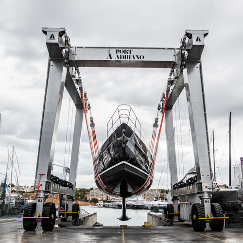 Travel lift controlado remotamente - BL320TL-90°RC - BOAT LIFT - com direção em todas as rodas / para cargas pesadas / de elevação