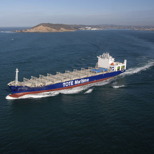 Navio de carga porta-contêineres - TOTE  - General Dynamics NASSCO - com alimentação GNL
