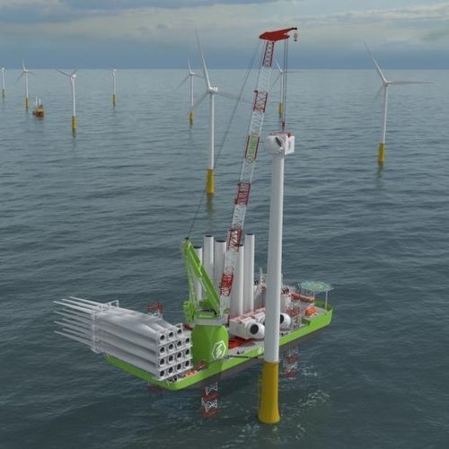 Guindaste para navio de apoio offshore - LEC - Huisman - para cargas pesadas / de convés / com lança