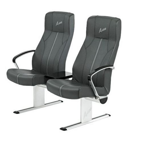 Assento para navio de passageiros - A400 - Arctic Marine Furniture as - com apoio de braços / com encosto alto / de 2 lugares