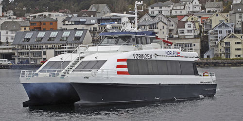 Barco profissional barco de passageiros - M/S "Vøringen" - Oma Baatbyggeri AS - catamarã / em alumínio