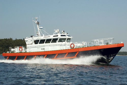 Barco profissional barco para transporte de pilotos - John Rae - UKI Workboat - com motor de centro / em alumínio / LR