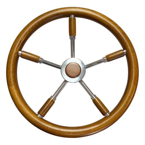 Volante para barco a motor em teca - T6I series - SAVORETTI ARMANDO & C. s.n.c. - em mogno / tradicional / 5 raios