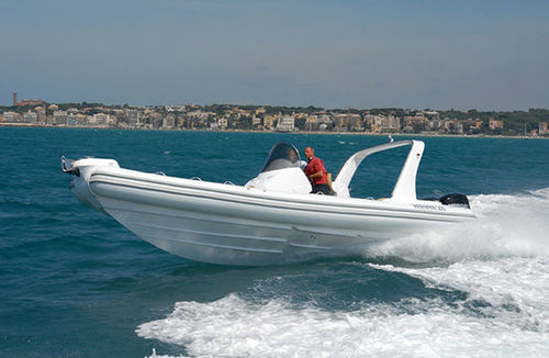 Barco inflável com motor de popa - 28 OPEN FB - Heaven Gommoni - bimotor / semirrígido / com console central