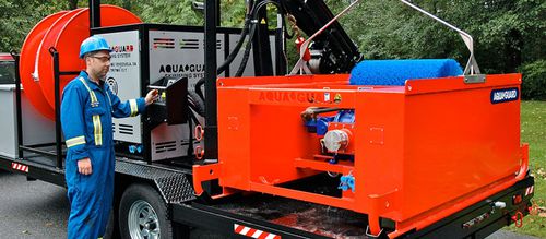 Skimmer de hidrocarbonetos com escova - RBS TRITON™ 150 T - Aqua-Guard Spill Response - de disco / de tambor rotativo / rebocável