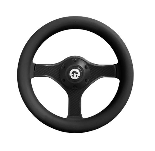 Volante para barco a motor com revestimento de couro - VR00 - Riviera srl Genova - em fibra de carbono / de regata / 3 raios