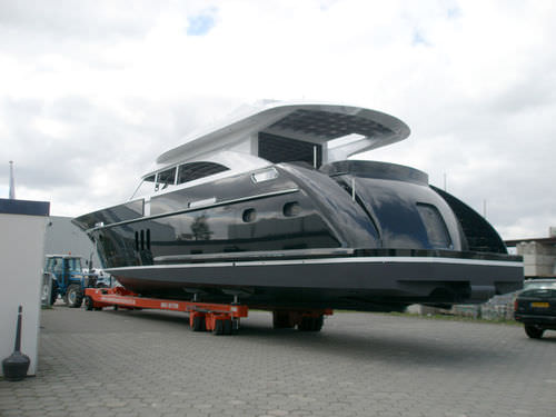 Carreta para movimentação de cargas pesadas - SLW 360 AWS  - SCHILSTRA BOATLIFT SYSTEMS - para estaleiro naval / com direção em todas as rodas