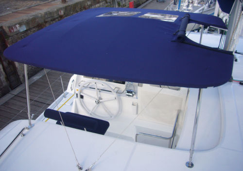 Capota para catamarã - Lagoon 42 - TTOP Nautic - para cockpit / com estrutura em aço inoxidável / de PVC