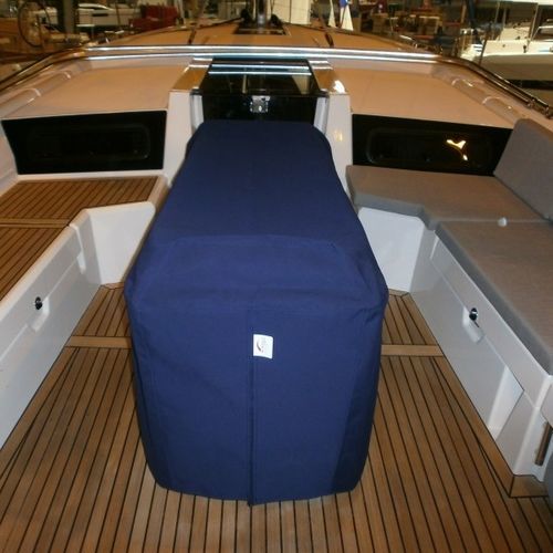 Capa de proteção para veleiro - Oceanis 51.1 - TTOP Nautic - para mesa de cockpit / em PVC / cinza